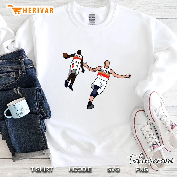 Lonzo Ball Alley Oop To Zion Williamson Nba New Orleans Pelicans Sweatshirt