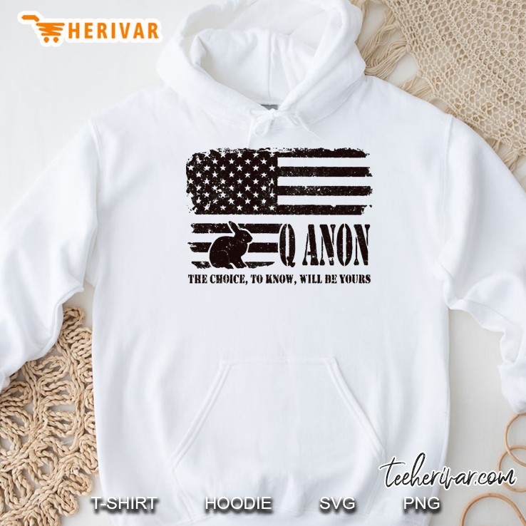 Q Anon The Choice To Know Will Be Yours Hoodie