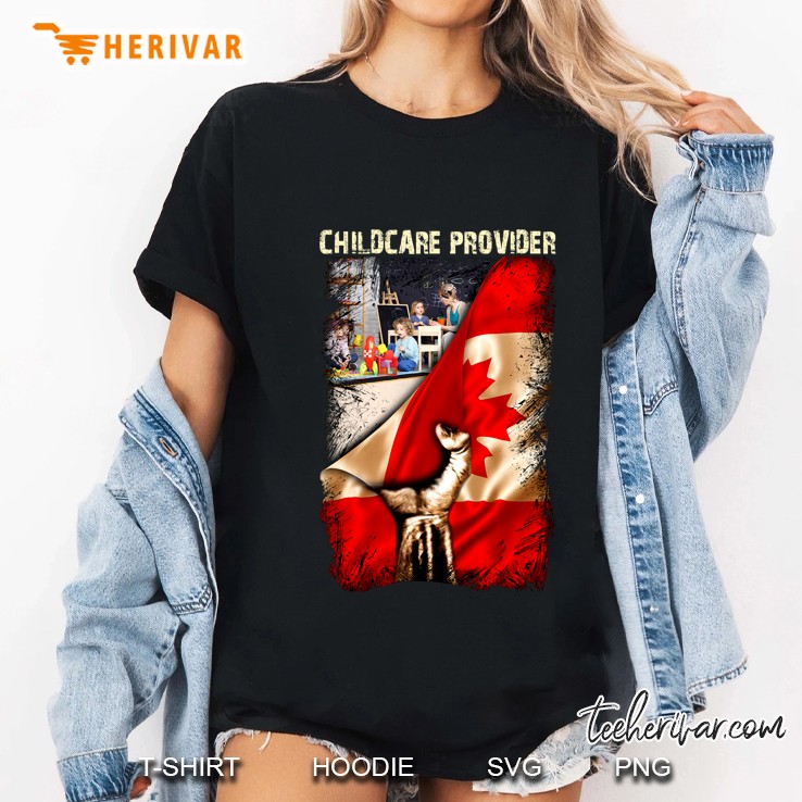 Childcare Provider Canadian Flag Version Ladies Tee
