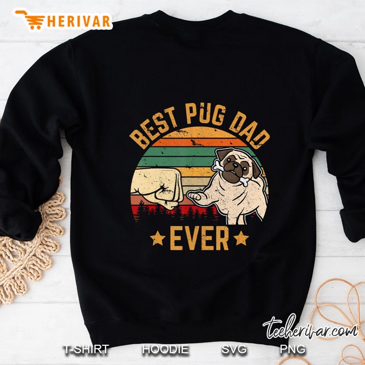 Best Pug Dad Ever Owner Lover Father Daddy Tee Dog Gifts Mugs