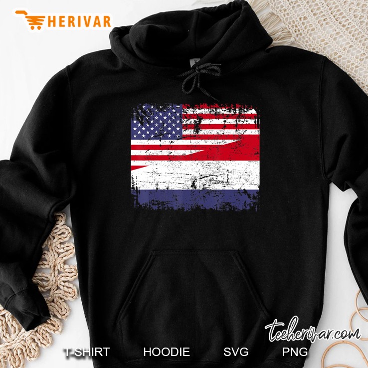 Dutch Roots Half American Flag Netherlands Hoodie