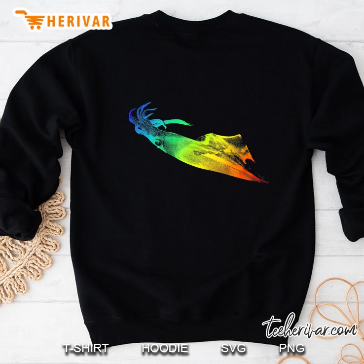 Great Squid Colorful Rainbow Retro Sweatshirt