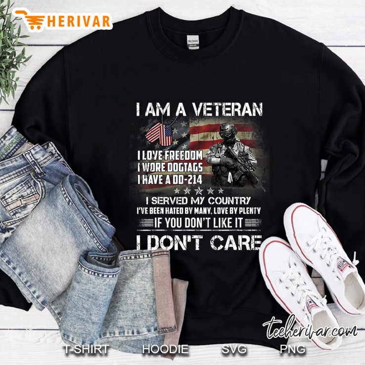 I Am A Veteran I Love Freedom My Country Funny Veteran Gift Sweatshirt