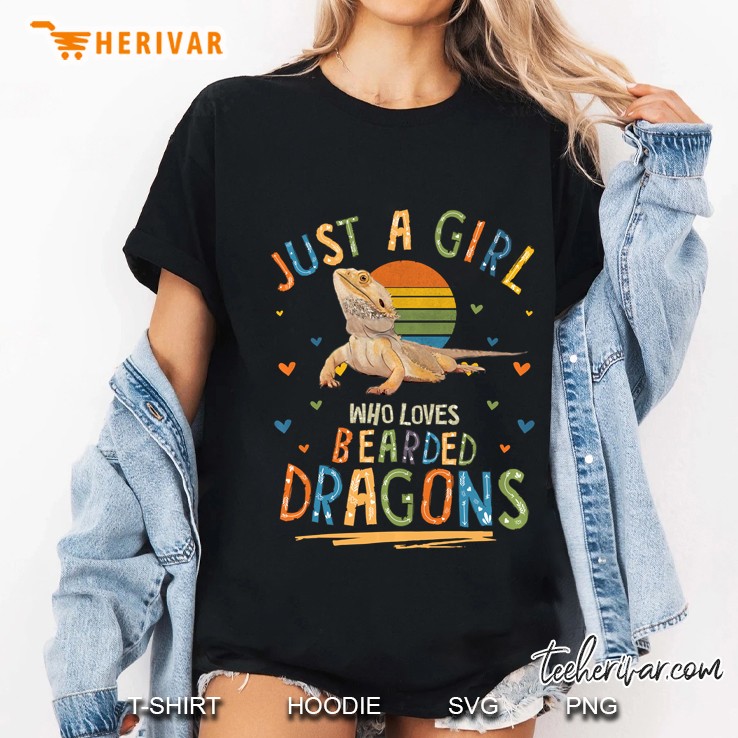 Just A Girl Who Loves Bearded Dragons Funny Bearded Dragon Pullover Ladies Tee