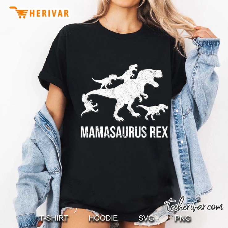Mamasaurus Rex 4 Kids Funny Mom Ladies Tee