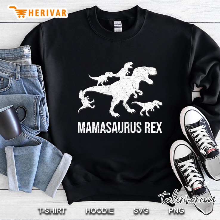 Mamasaurus Rex 4 Kids Funny Mom Sweatshirt