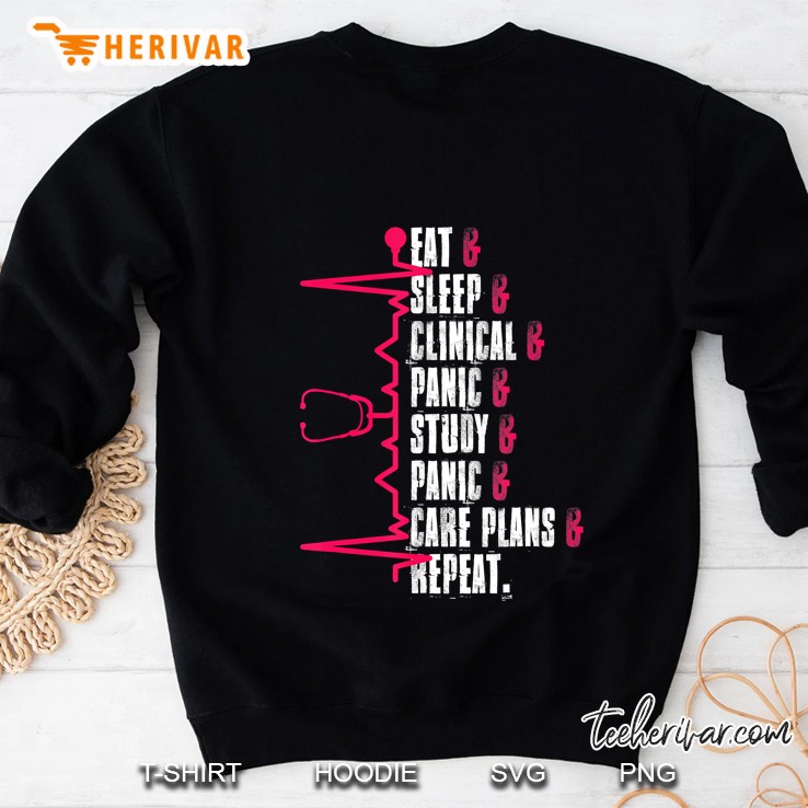 Medical School Nursing Student Heartbeat Stethoscope Nurse Sweatshirt