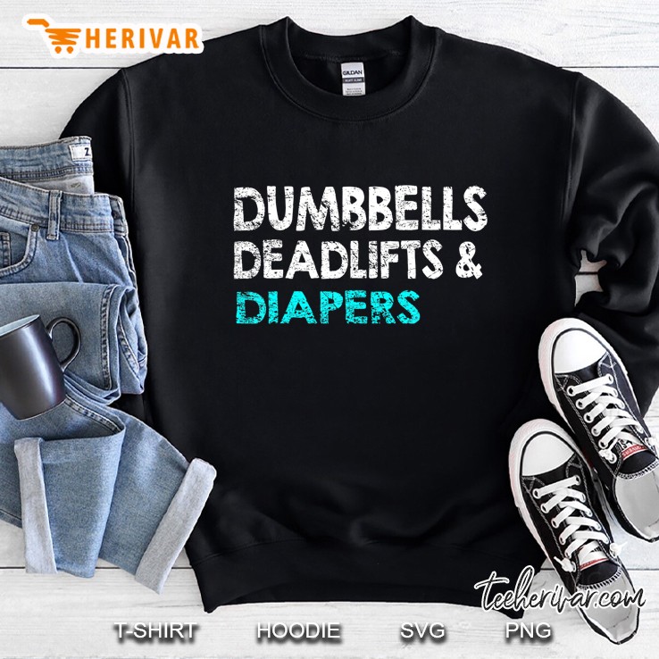 Men Women Funny Gym Lovers Dumbbells Deadlifts And Diapers Mugs