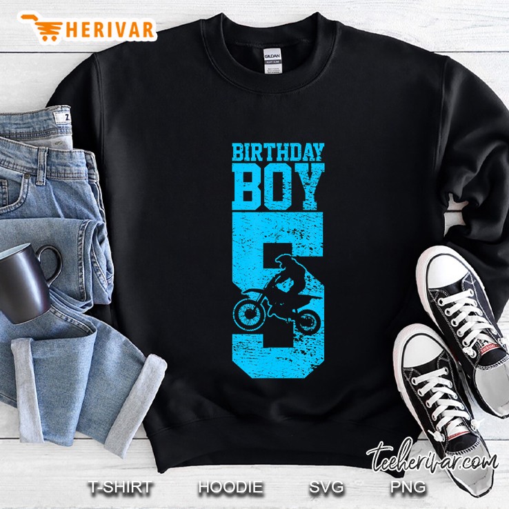 Motocross Motorcross Dirt Bike 5Th Fifth Birthday Boy Sweatshirt