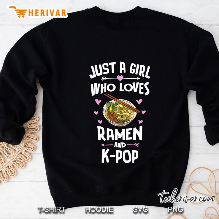 Ramen And K-Pop Anime Gift For Teen Girls Sweatshirt