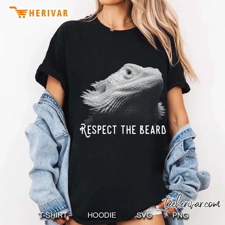 Respect The Beard Funny Bearded Dragon Ladies Tee