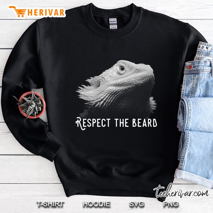 Respect The Beard Funny Bearded Dragon Sweatshirt