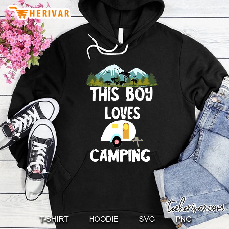 This Boy Loves Camping Rv Trailer Tiny House Caravan Camper Mugs