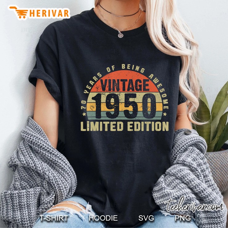 Vintage 1950 Limited Edition Outfit Retro 70Th Birthday Gift Ladies Tee