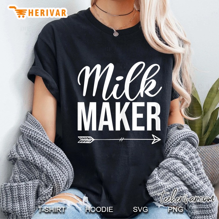 Womens Funny Milk Maker Breastfeeding Mom Gift Mommy Mama Ladies Tee