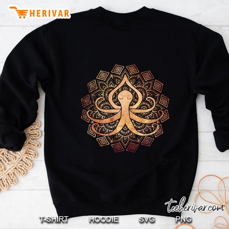 Golden Zen Octopus Meditating Sweatshirt