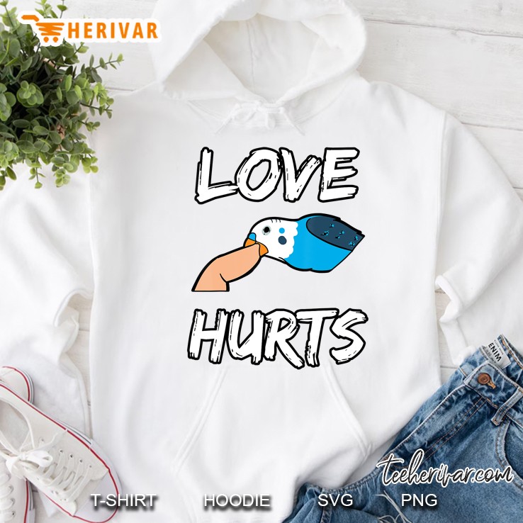Cute Parakeet Love Hurts Budgie Gift For Women Men Hoodie