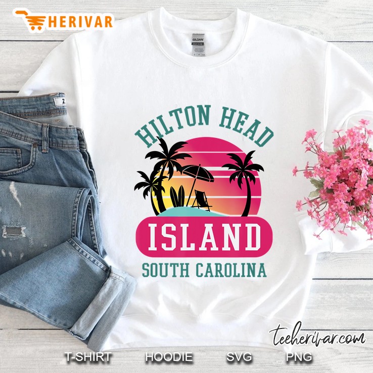 Retro Cool Hilton Head Island Sc Beach Souvenir Tshirt Sweatshirt