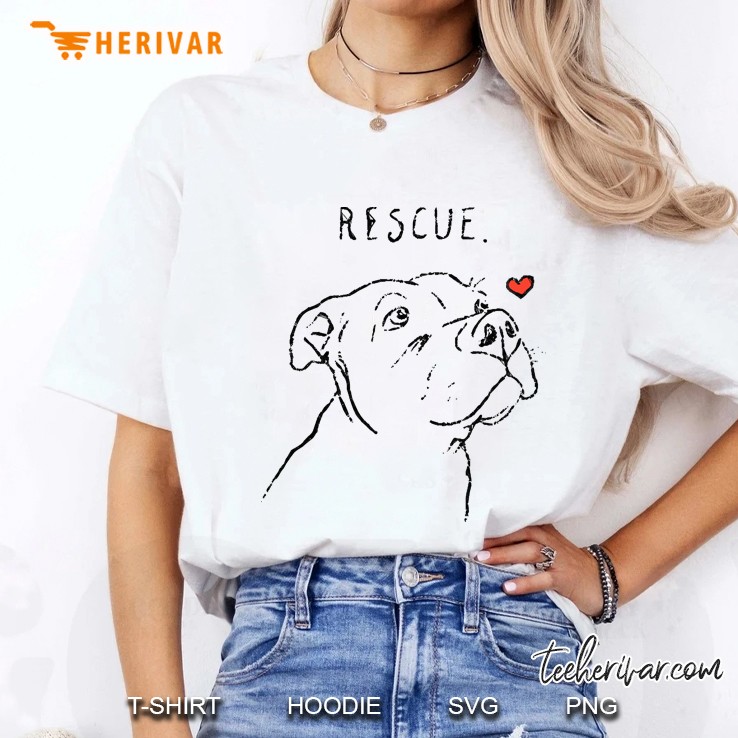 Rescue Dog Pitbull Ladies Tee