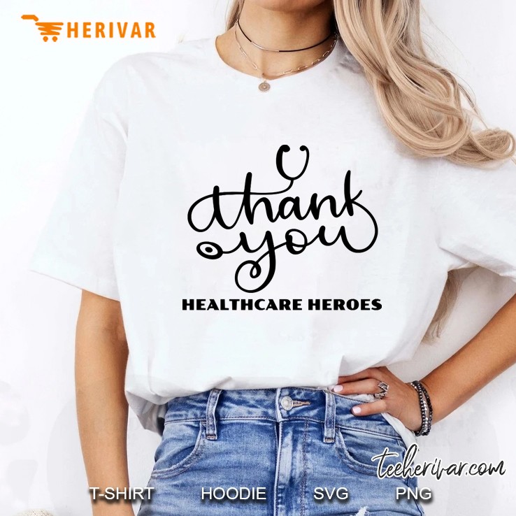 Thank You Design For Healthcare Workers Ladies Tee