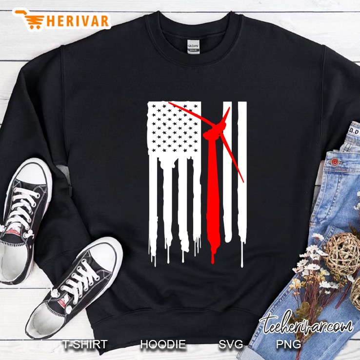 American Flag Engineer Wind Turbine Sweatshirt