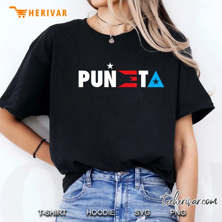 Bandera Puerto Rico Flag Puneta Shirt Ladies Tee