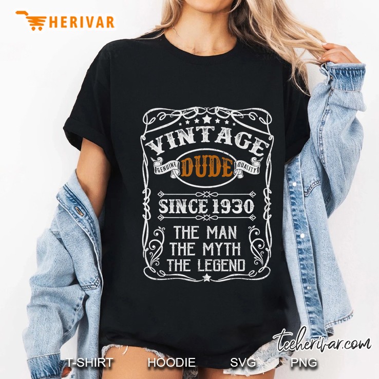 Born In 1930 Dude Vintage 90Th Bday Gift Tee Decorations Ladies Tee