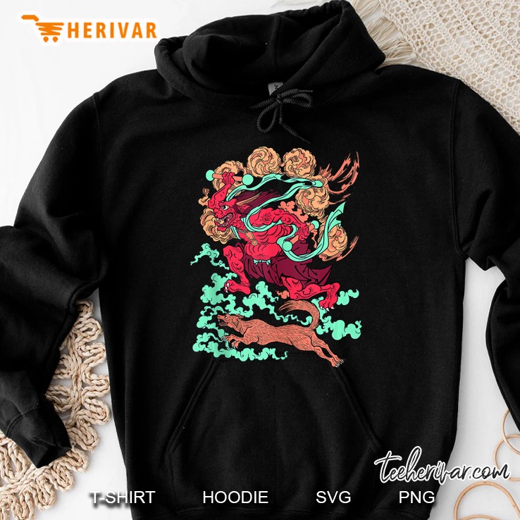 Cool Japanese Oni Ogre Demon Kuniyoshi Monster Ukiyo-E Art Tank Top Hoodie