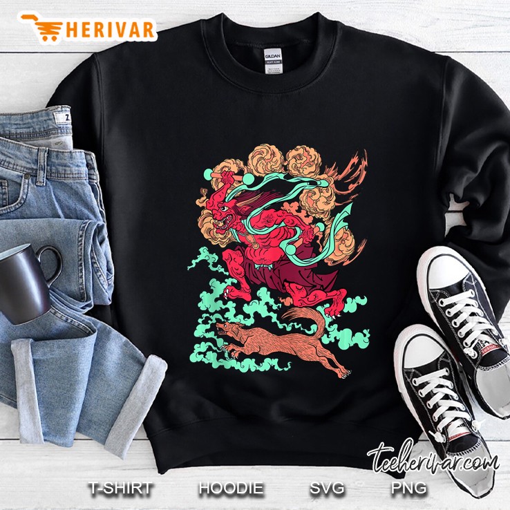 Cool Japanese Oni Ogre Demon Kuniyoshi Monster Ukiyo-E Art Tank Top Sweatshirt