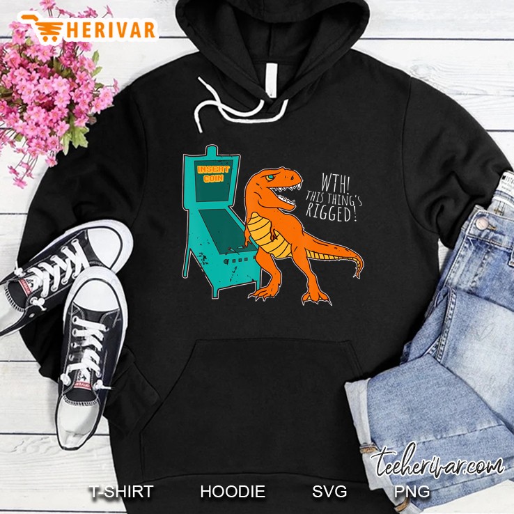 Dinosaur Pinball Wizard Arcade Machine Player Picture Shirt Hoodie