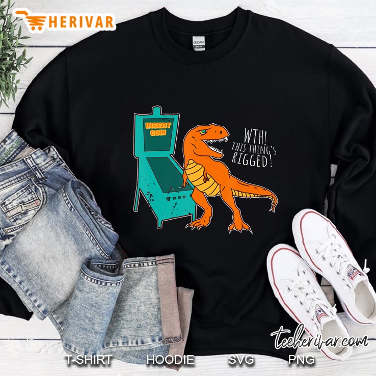 Dinosaur Pinball Wizard Arcade Machine Player Picture Shirt Sweatshirt