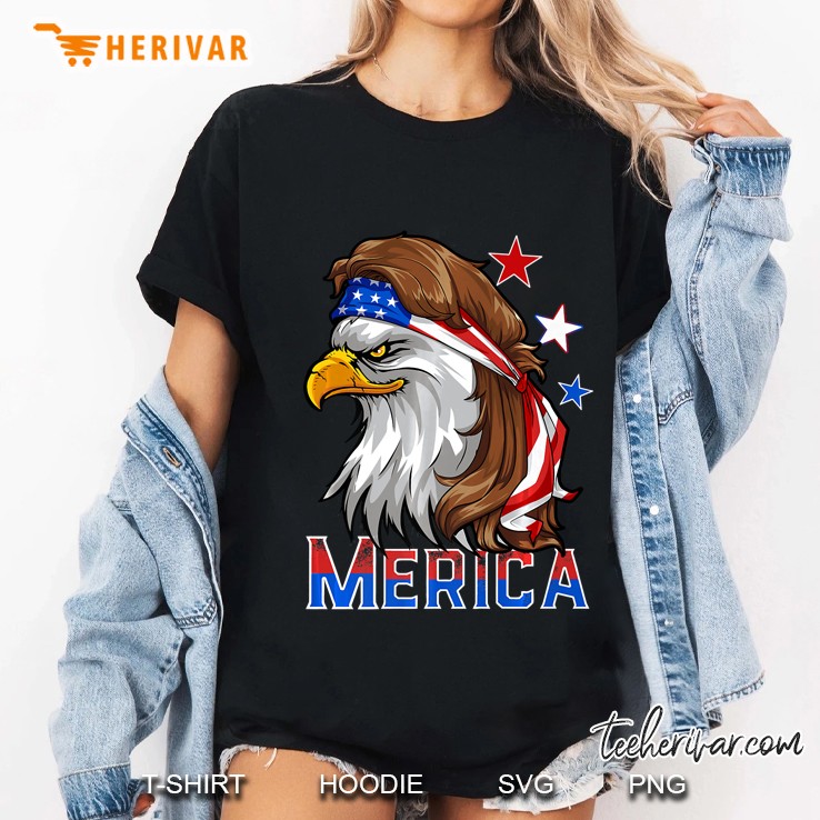 Eagle Mullet 4Th Of July American Flag Merica Ladies Tee