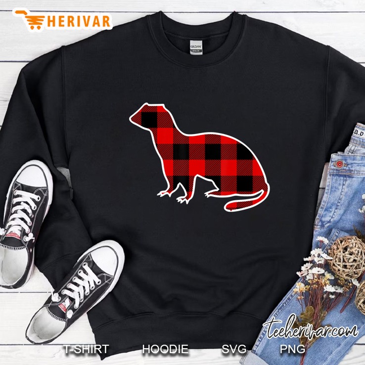 Ferret Red Buffalo Plaid Weasel Pet Matching Pj Family Gift Sweatshirt