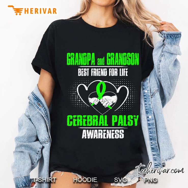 Grandpa And Grandson Best Friend Of Life Cerebral Palsy Ladies Tee