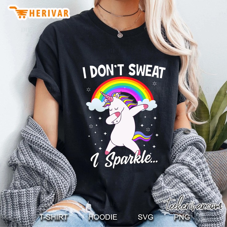 I Don't Sweat I Sparkle Unicorn Women Christmas Gift Hoodie