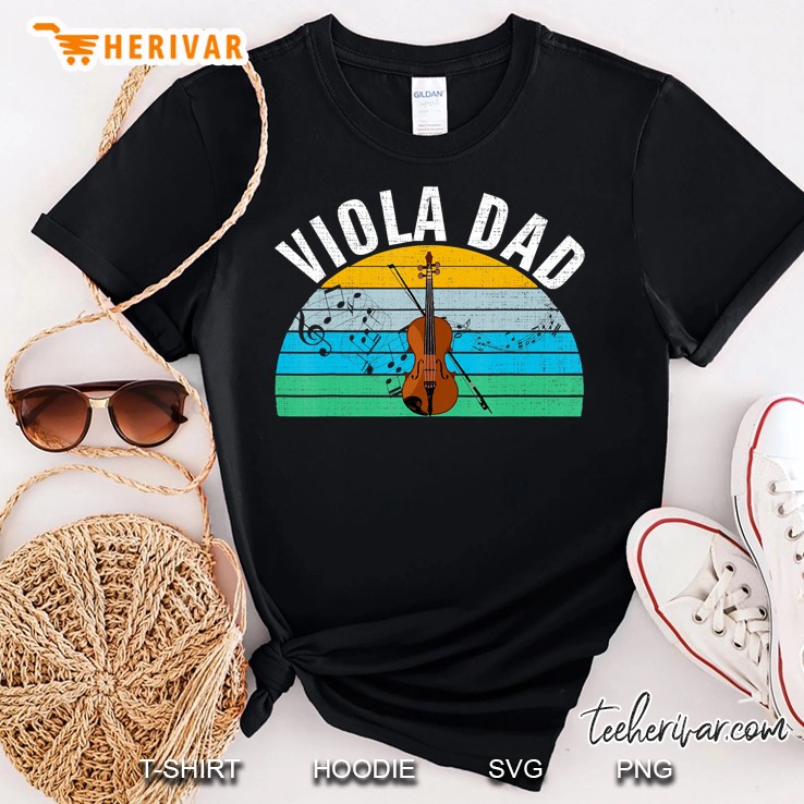 Retro Vintage Viola Dad Funny Music Father's Day Gift Shirt