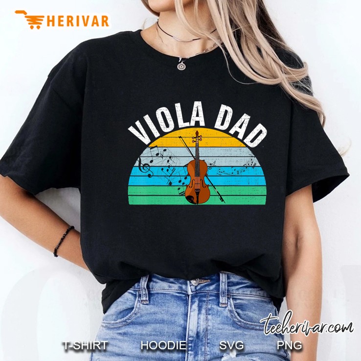 Retro Vintage Viola Dad Funny Music Father's Day Gift Hoodie