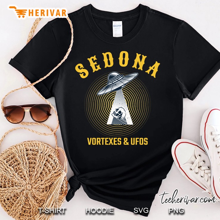 Sedona Ufos & Vortexes Flying Saucer Design Pullover Shirt