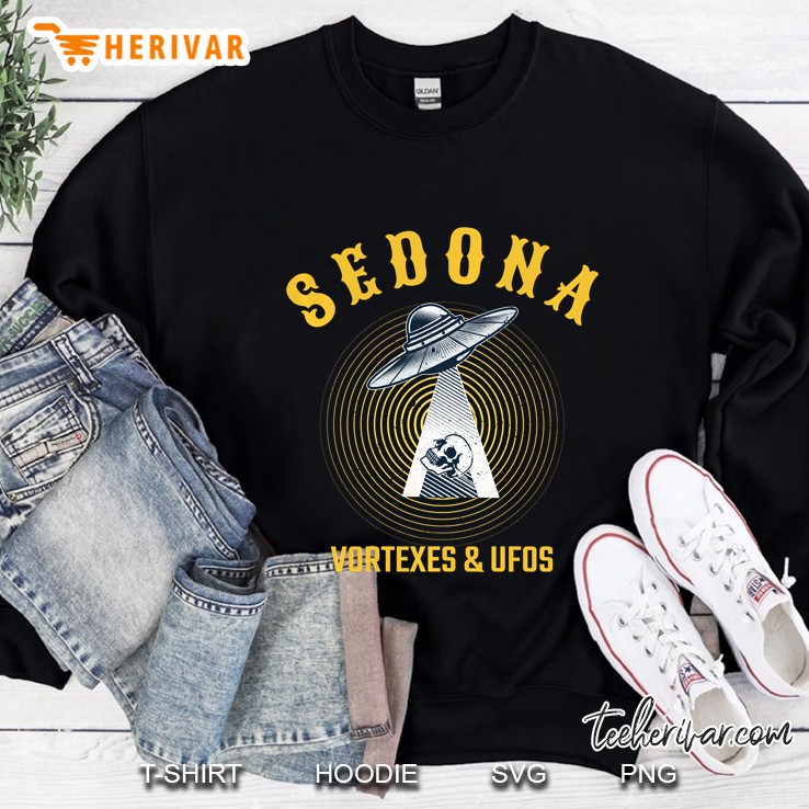 Sedona Ufos & Vortexes Flying Saucer Design Pullover Sweatshirt