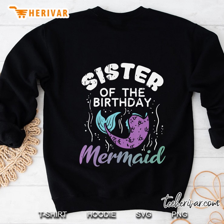 Sister Of The Birthday Mermaid Family Matching Party Gift Mugs