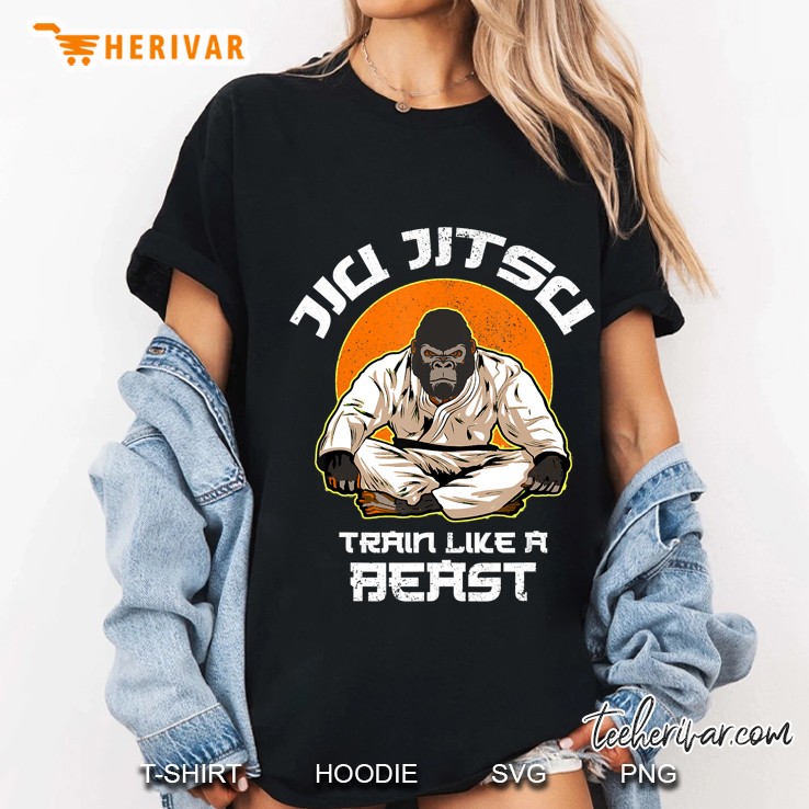 Train Like A Beast Jiu Jitsu, Bjj Gorilla Grappling Mma Ladies Tee