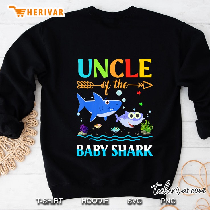 Uncle Of The Baby Shark Birthday Uncle Shark Shirt Sweatshirt