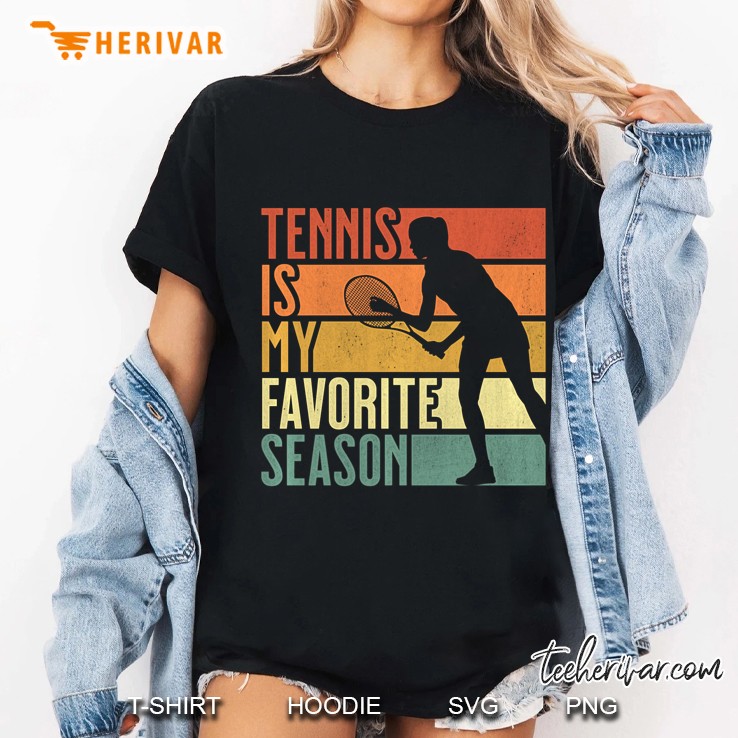 Womens Distressed Vintage Tennis Is My Favorite Season Gift Pullover Ladies Tee