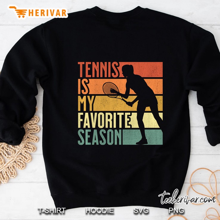 Womens Distressed Vintage Tennis Is My Favorite Season Gift Pullover Sweatshirt