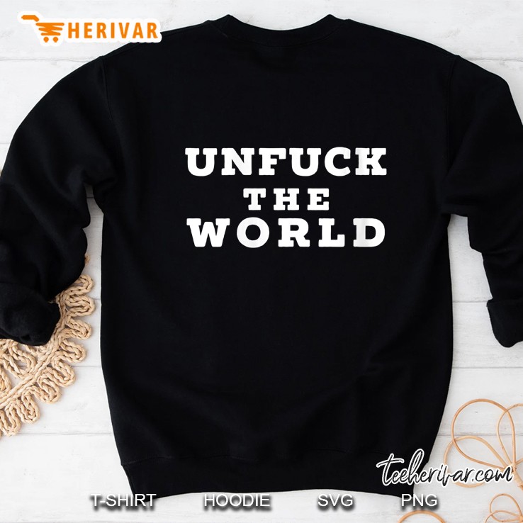 Womens Unfuck The World V-Neck Mugs