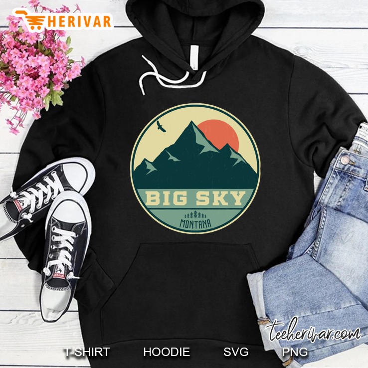 Big Sky Montana Retro Mountain Badge Mugs