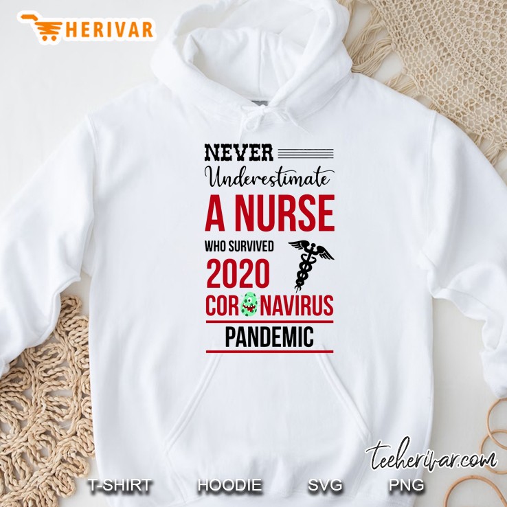 Never Underestimate A Nurse Who Survived 2020 Coronavirus Pandemic Hoodie