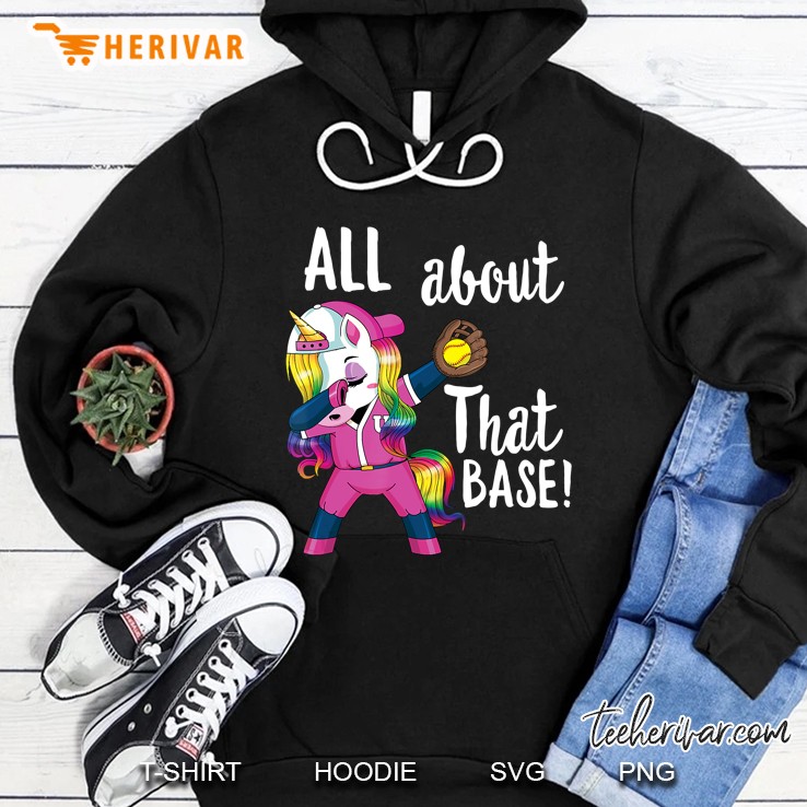 Dabbing Unicorn Softball Gift Girls Women Hoodie