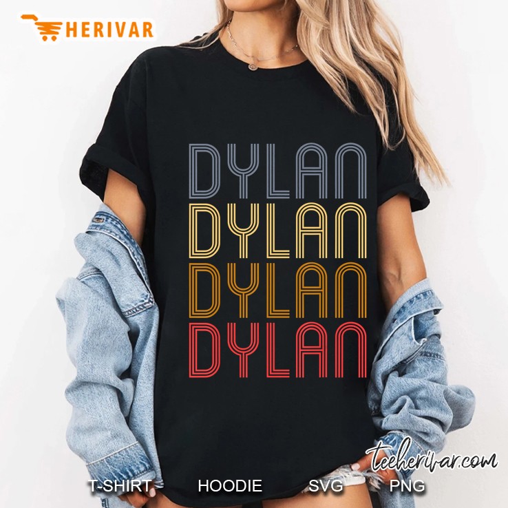 Dylan Retro Vintage Style Name Gift Hoodie