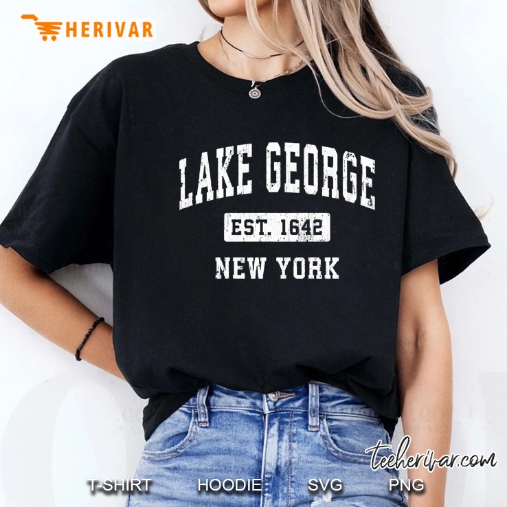Lake George New York Ny Vintage Established Sports Design Pullover Ladies Tee